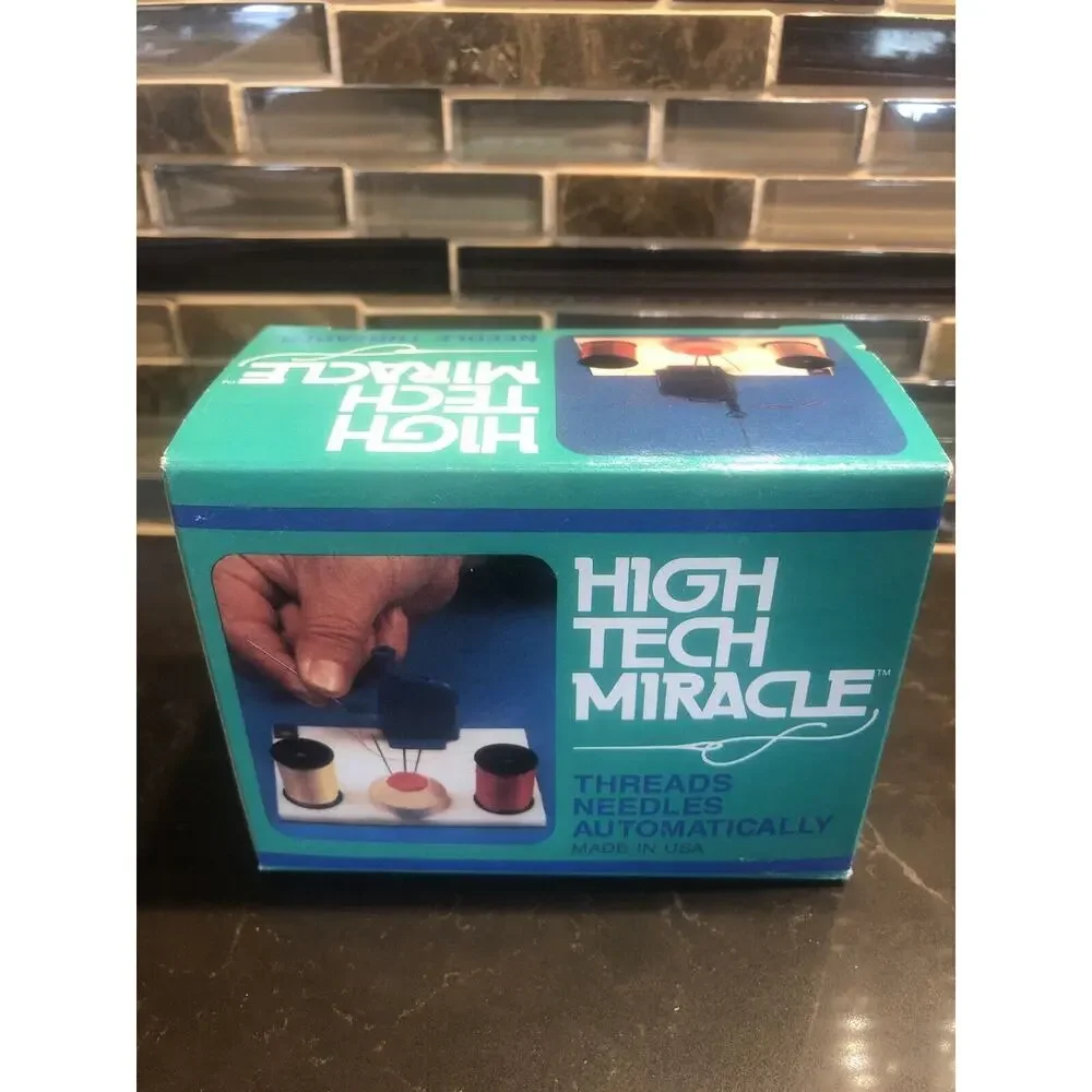Vintage High Tech Miracle Thread Needle Threading Tool Sewing‎ Threader USA Made